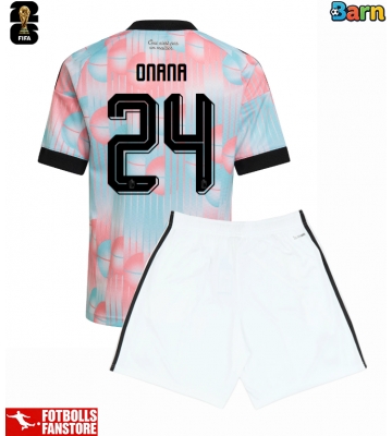 Belgien Amadou Onana #24 Bortatröja Barn VM 2026 Kortärmad (+ Korta byxor)